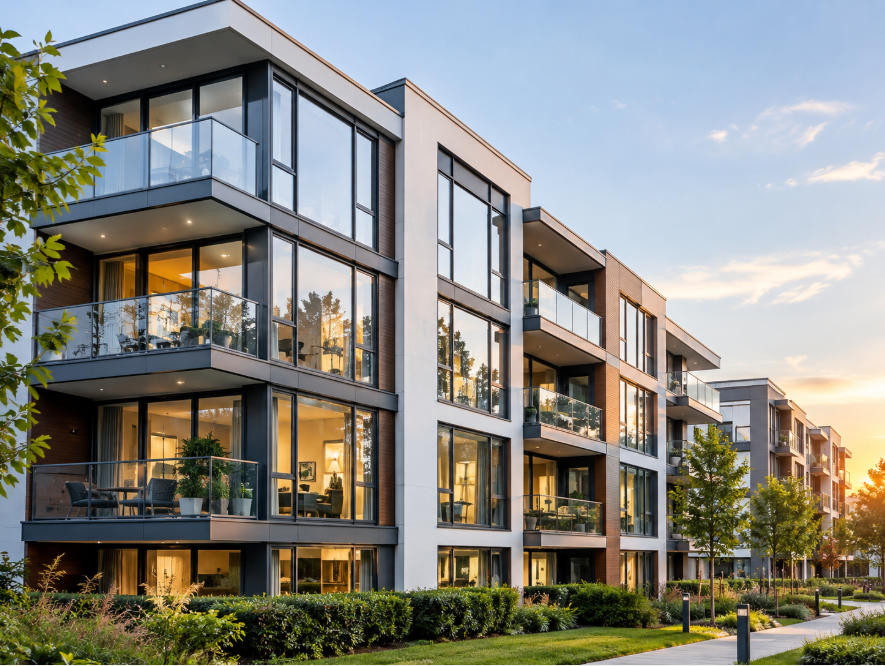 Modern Residential Development with Aluminum Windows
